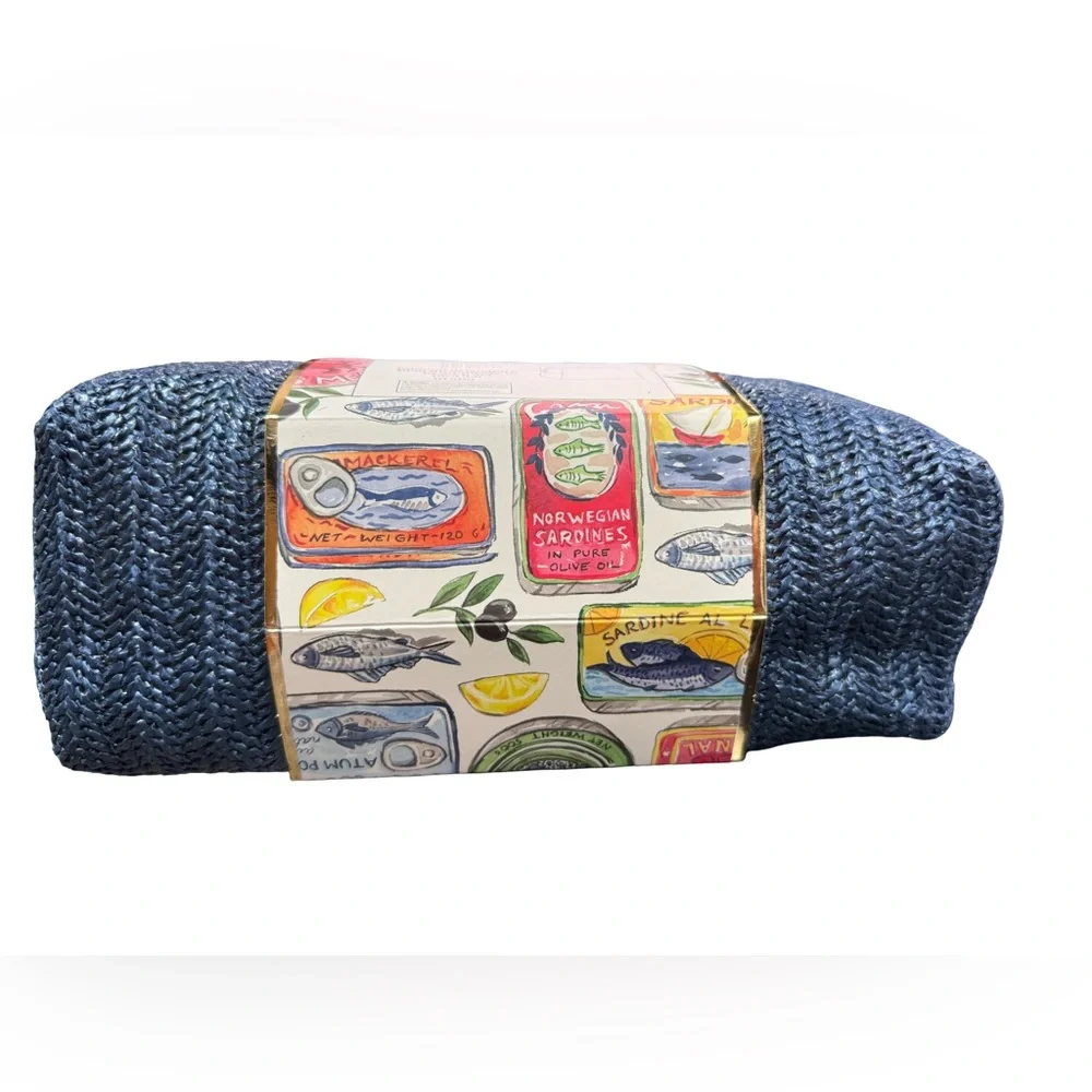 Wandering Moon 3 Pc Sardine Printed Travel Pouch Set & Umbrella & Luggage Tag